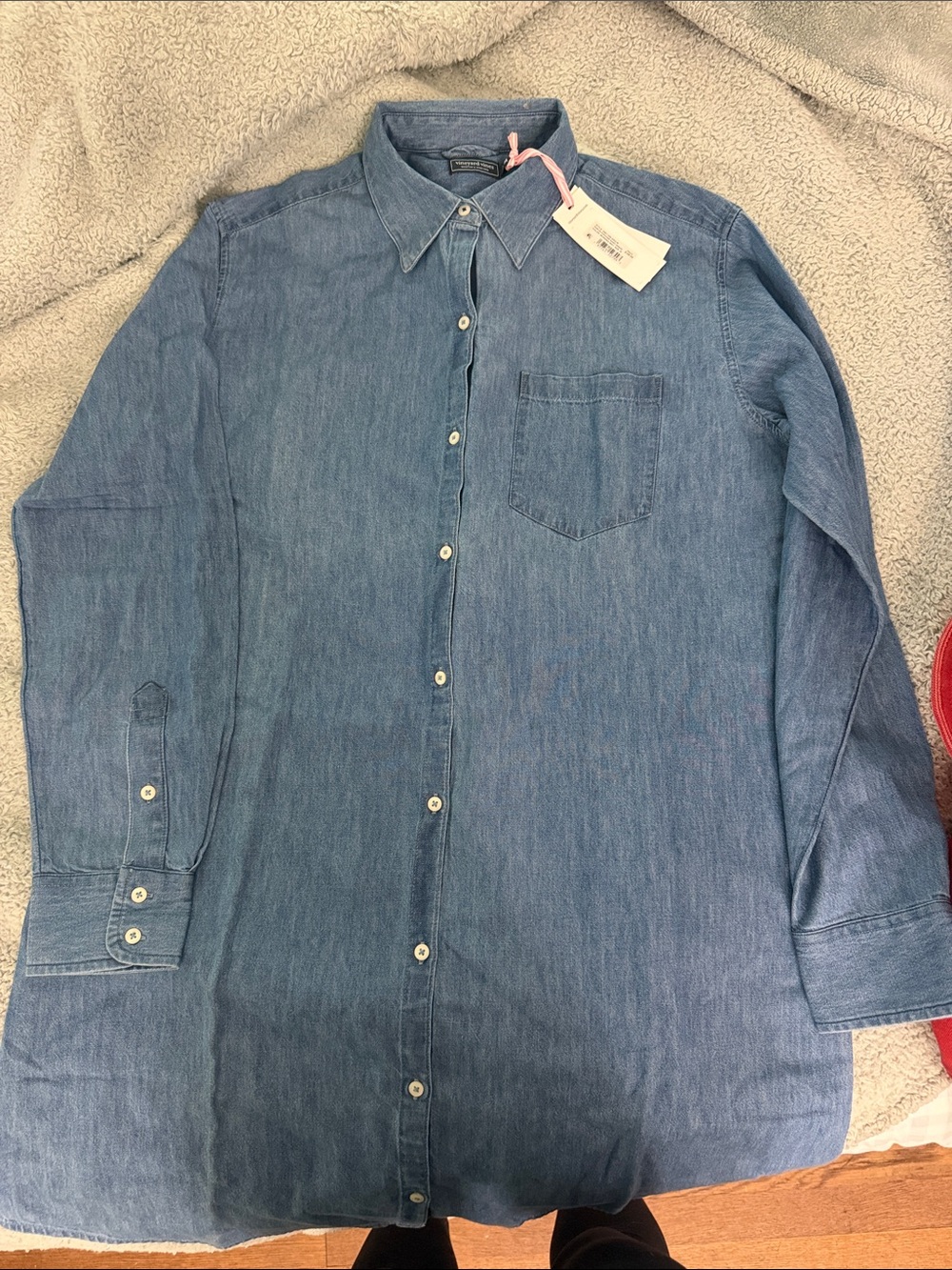 Women’s Vineyard Vines Blue Denim Popover Shirt Dress
